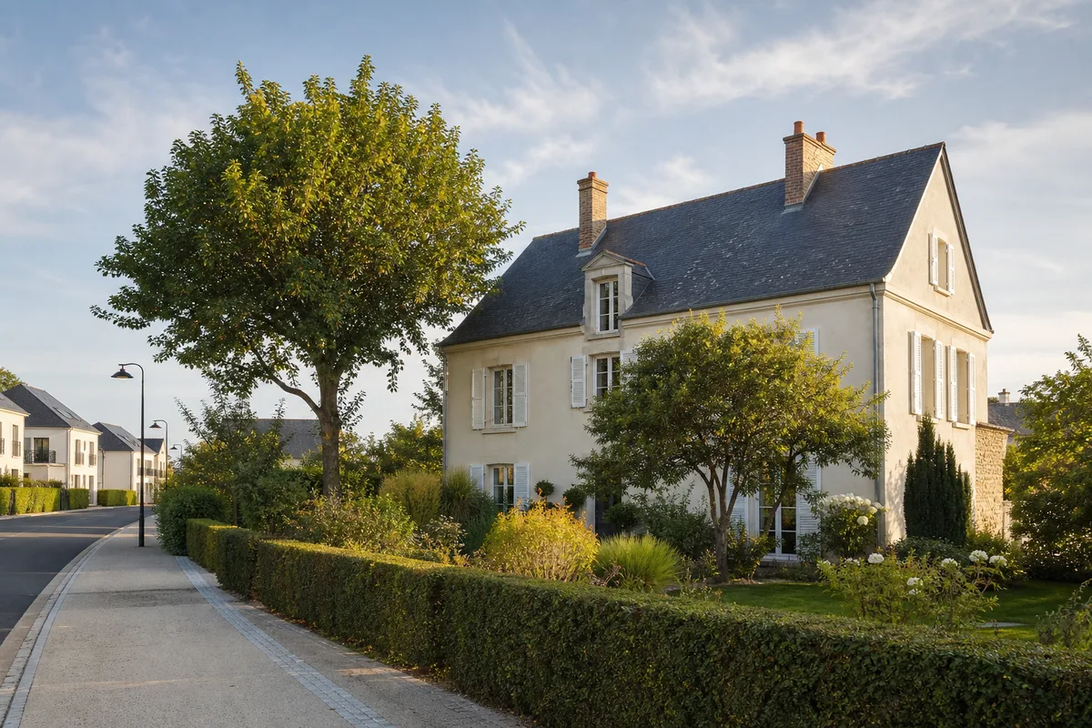 Maison briarde avec jardin arboré dans un village de Seine-et-Marne