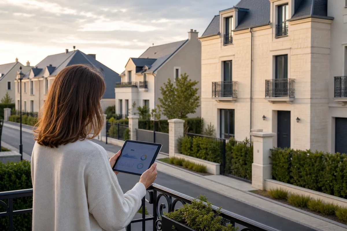 Propriétaire consultant son relevé de gérance sur une tablette